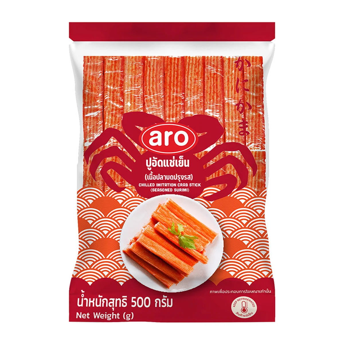 เอโร่ ปูอัดแช่เย็น 500 ก.