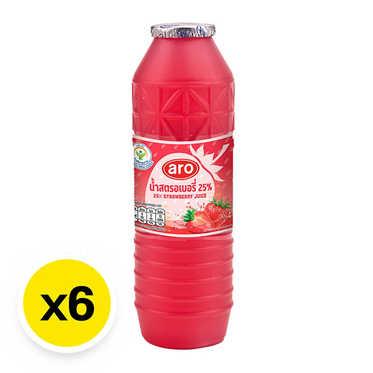 เอโร่ น้ําสตรอเบอร์รี่ 25% 180 มล. x 6