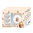 Thumbnail 3 of เซตจานชามเซรามิก 6 ชิ้น พร้อมตะเกียบ 4 คู่