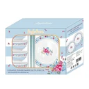 Thumbnail 1 of เซตจานชามเซรามิก 6 ชิ้น พร้อมตะเกียบ 4 คู่