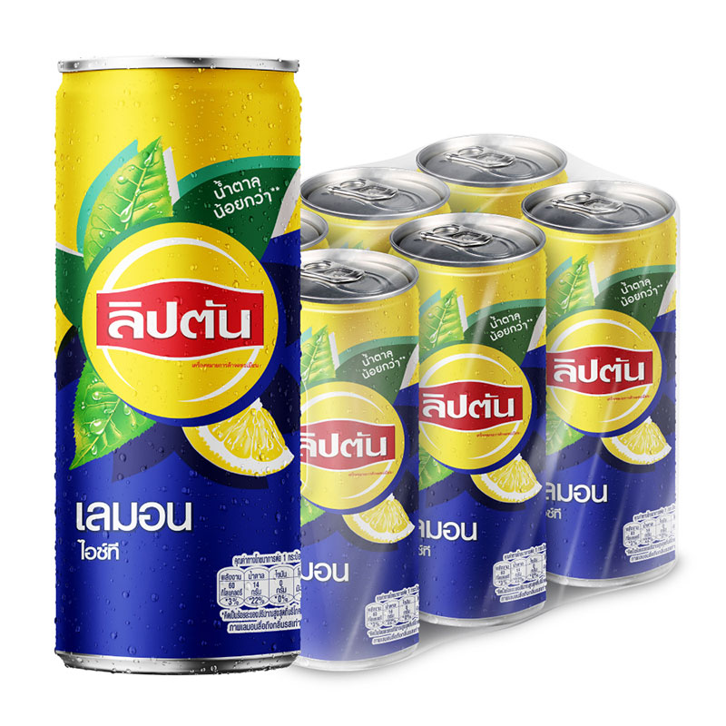 LIPTON Black Tea Lemon 245 ml x 6