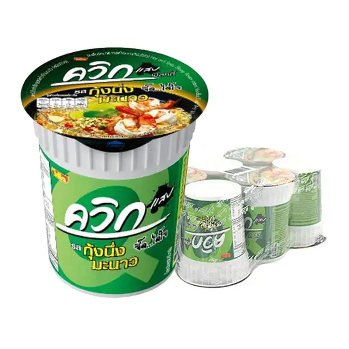 QUICK Instant Cup Noodles Streamed Shrimp with Lime Flavor 55 g x 6