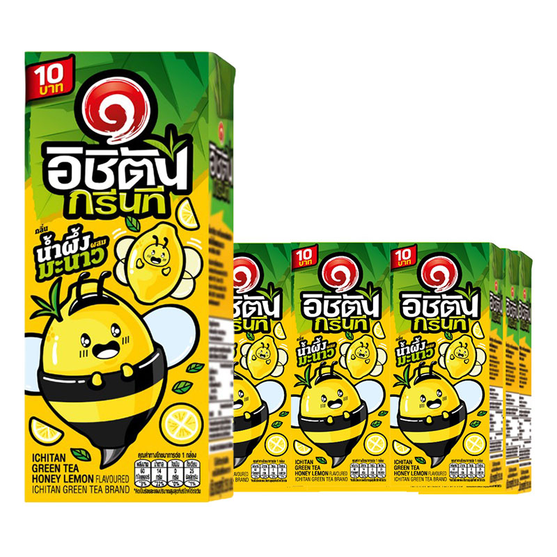 ICHITAN Greentea Honey Lemon 250 ml x 12
