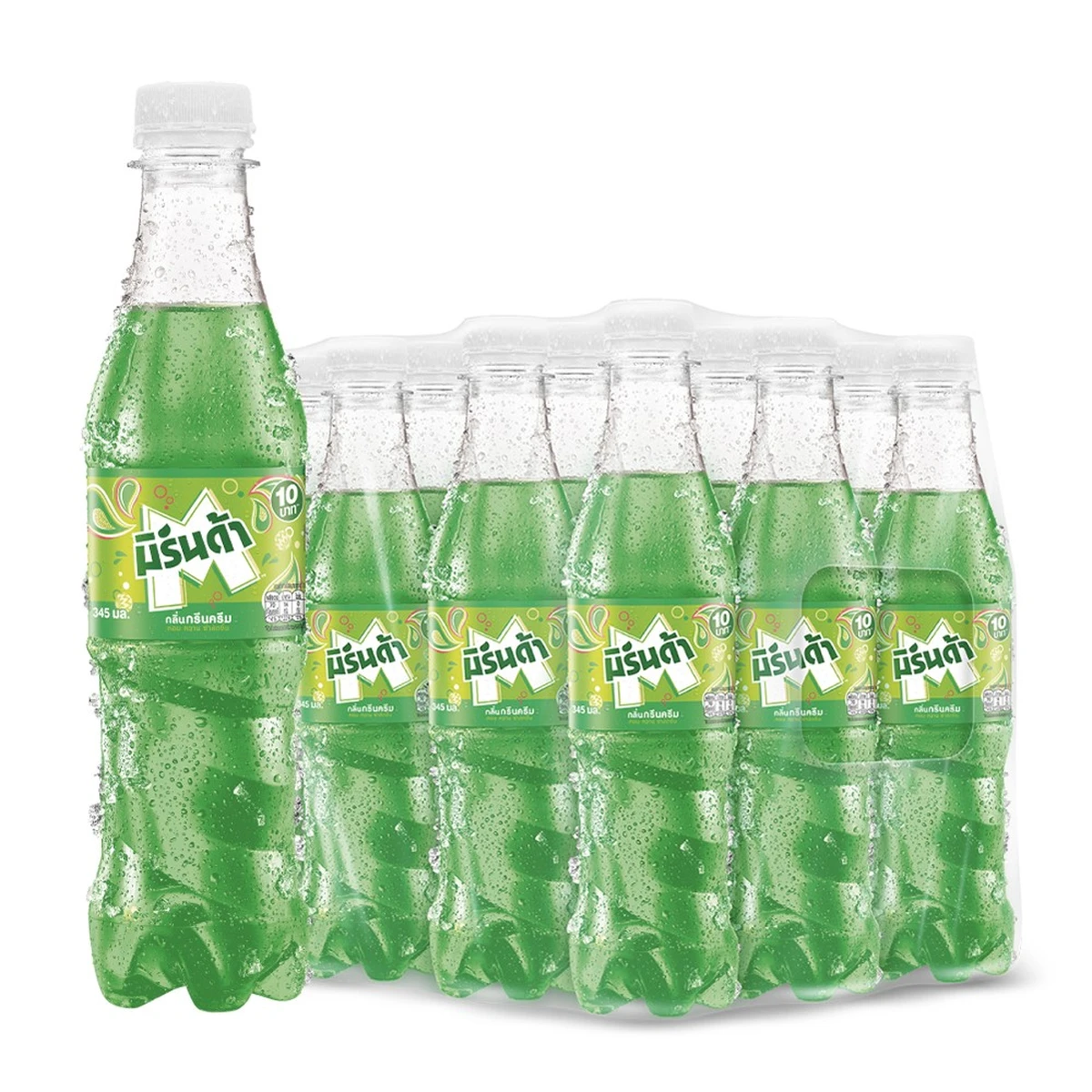 MIRINDA Soft Drink Green Cream 345 ml x 12