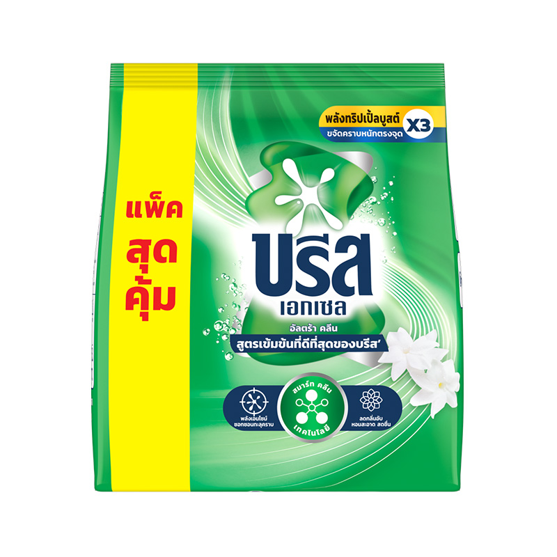 บรีส เอกเซล ผงซักฟอก สูตรเข้มข้น สีเขียว 2.2 กก.