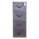 Thumbnail 1 of เอโร่ ตู้ลิ้นชักพลาสติก ลายหวาย 4 ชั้น รุ่น 1077M4