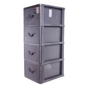 Thumbnail 2 of เอโร่ ตู้ลิ้นชักพลาสติก ลายหวาย 4 ชั้น รุ่น 1077M4