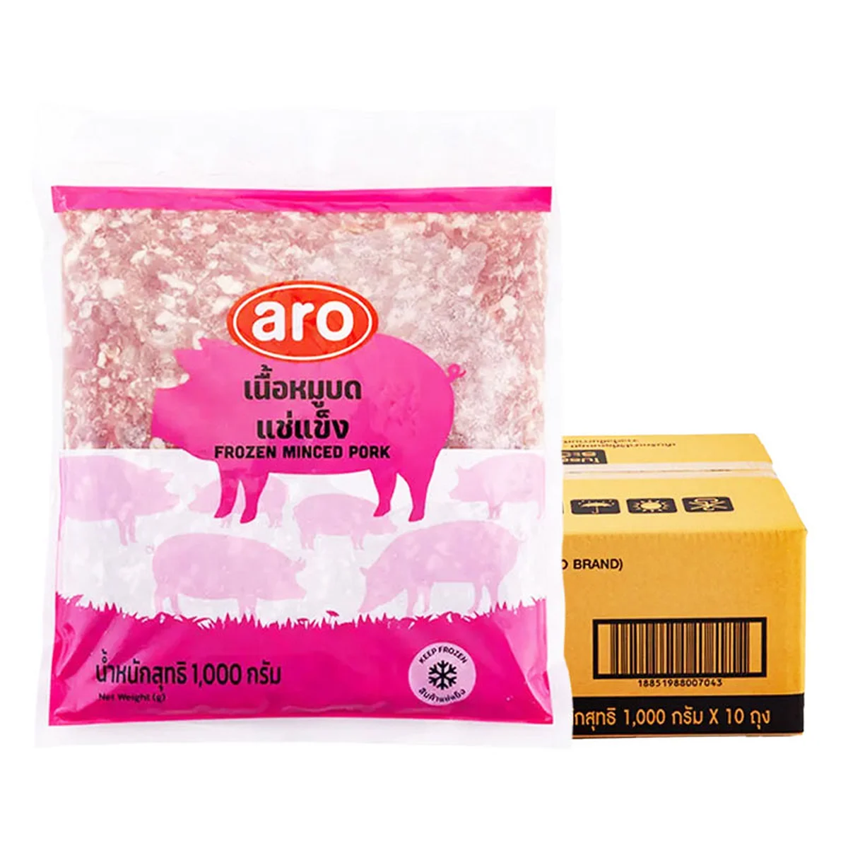 ARO Frozen Pork-Mince Fat 20% (1 kg x 10)