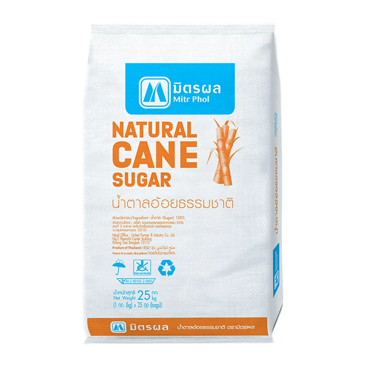 MITR PHOL Natural Cane Sugar 1 kg x 25