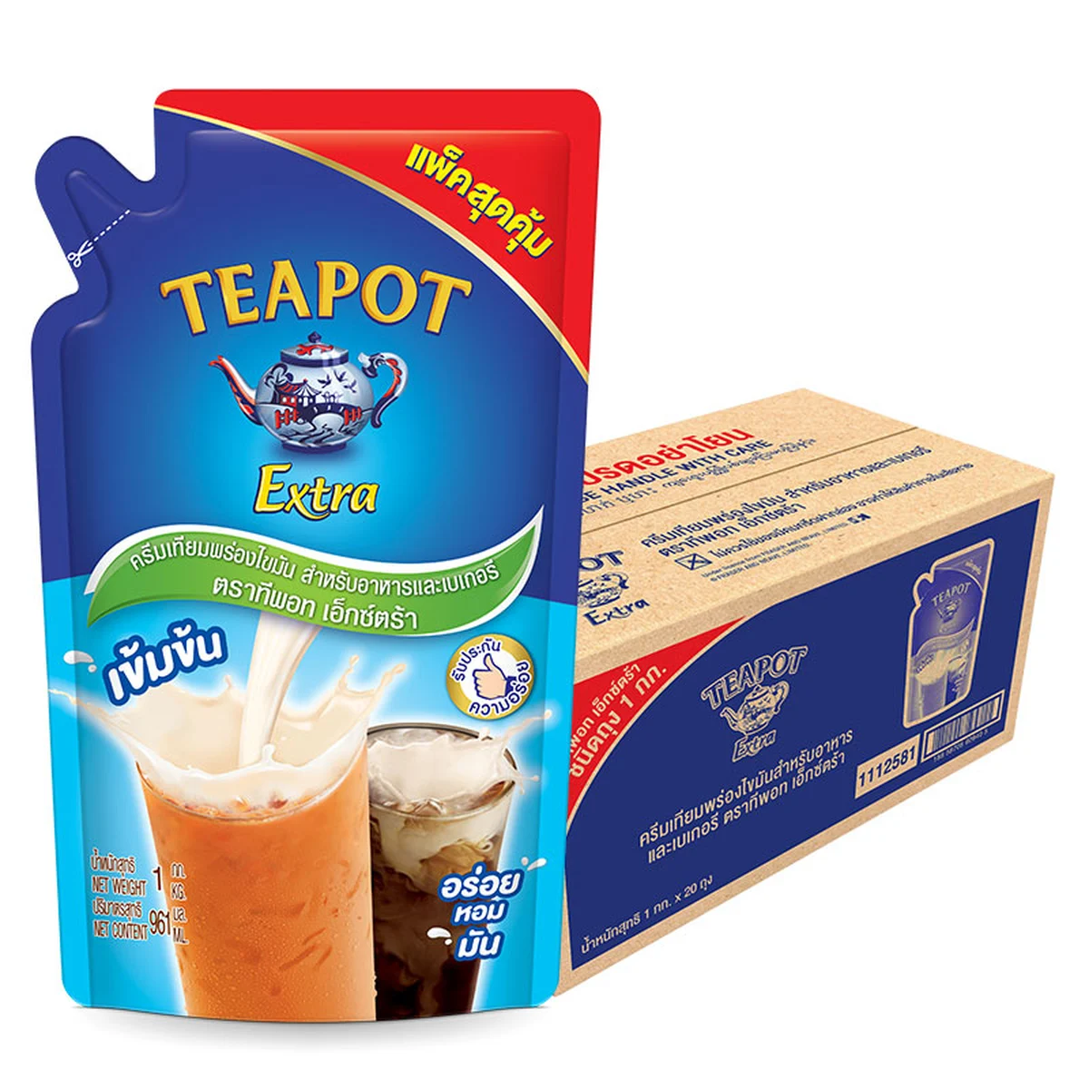 ทีพอท เอ็กซ์ตร้า ครีมเทียมพร่องไขมัน 1 กก. x 20