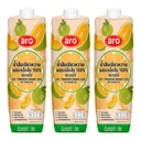 Thumbnail 1 of เอโร่ น้ำส้ม 100% ผสมเกล็ดส้ม 1 ล. x 3