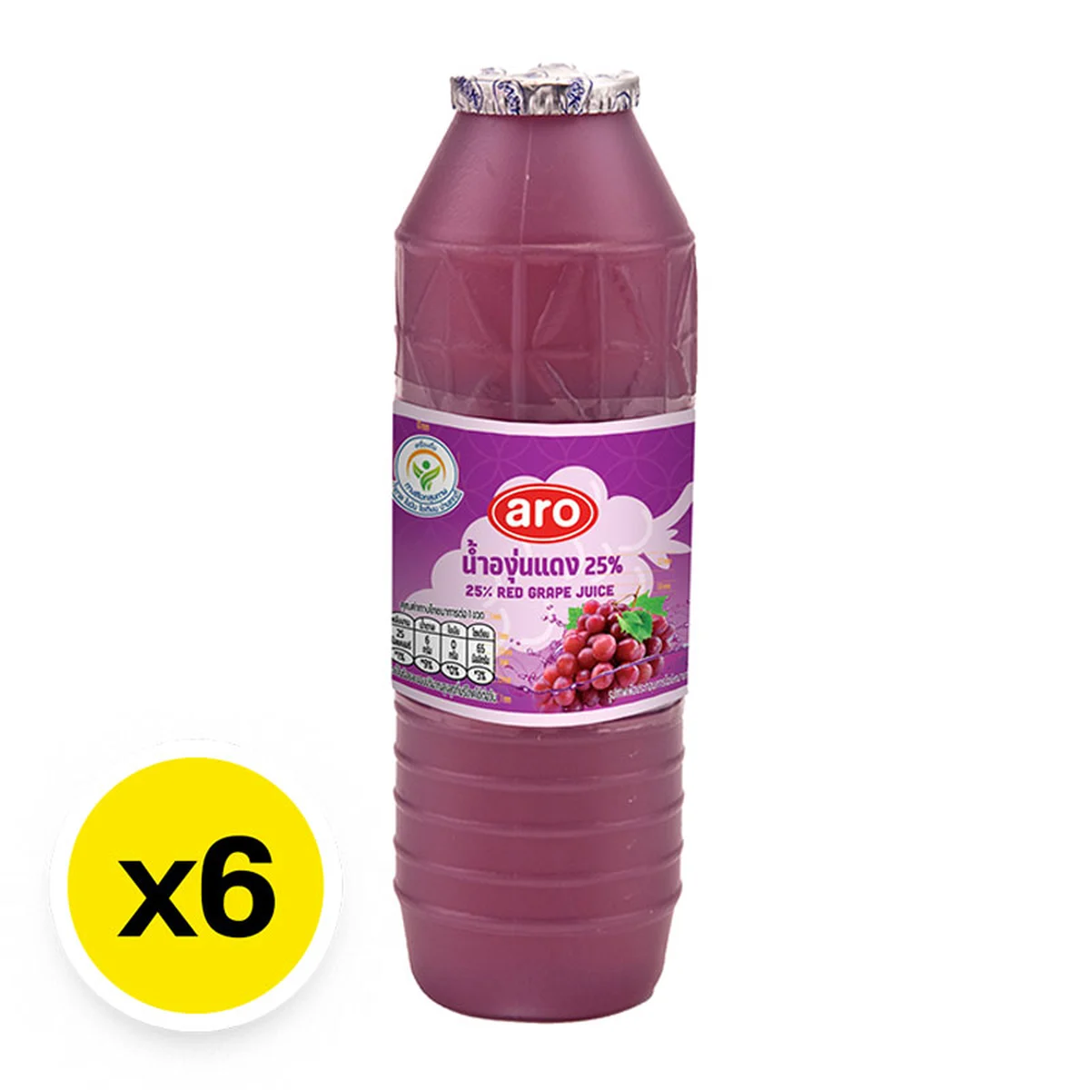 เอโร่ น้ําองุ่น 25% 180 มล. x 6