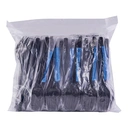 Thumbnail 4 of ARO Wrapped Plastic Spoon and Fork Set 15 cm Black 50 sets