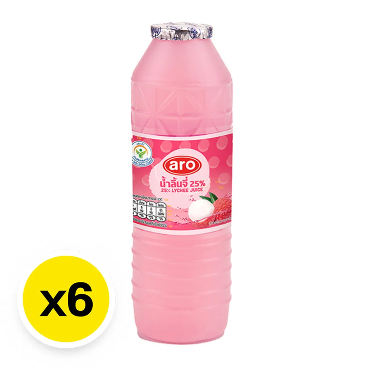 เอโร่ น้ําลิ้นจี่ 25% 180 มล. x 6