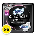 Thumbnail 2 of โซฟี ผ้าอนามัยแบบมีปีก ชาร์โคลเฟรชสลิม 23 ซม. 4 ชิ้น x 6