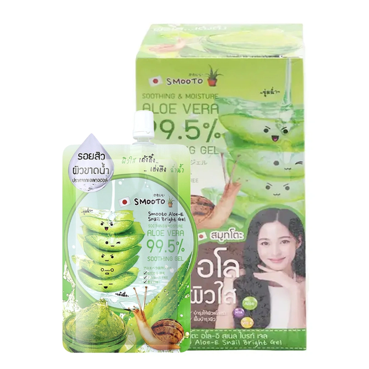 สมูทโตะ อโลอี สเนล ไบรท์ เจล 50 มล. x 4