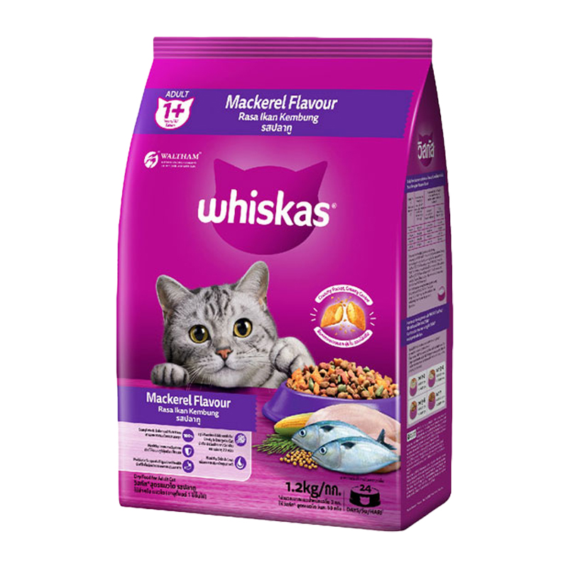 WHISKAS Cat Food Mackerel 1.2 kg