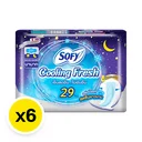 Thumbnail 2 of SOFY Cooling Fresh Night Sanitary Napkin 29 cm 5 pcs x 6