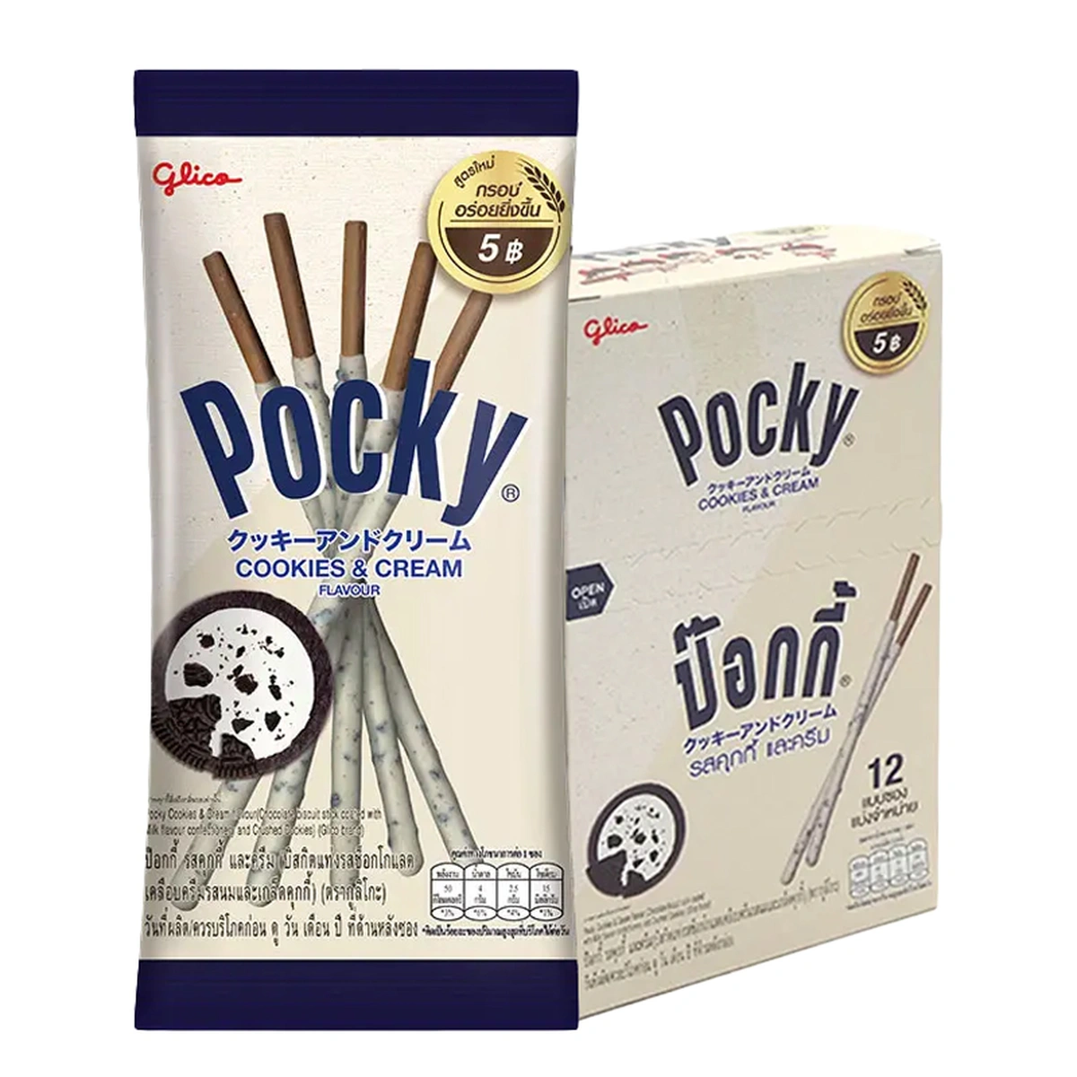 POCKY Cookies Cream 11 g 12 sachets