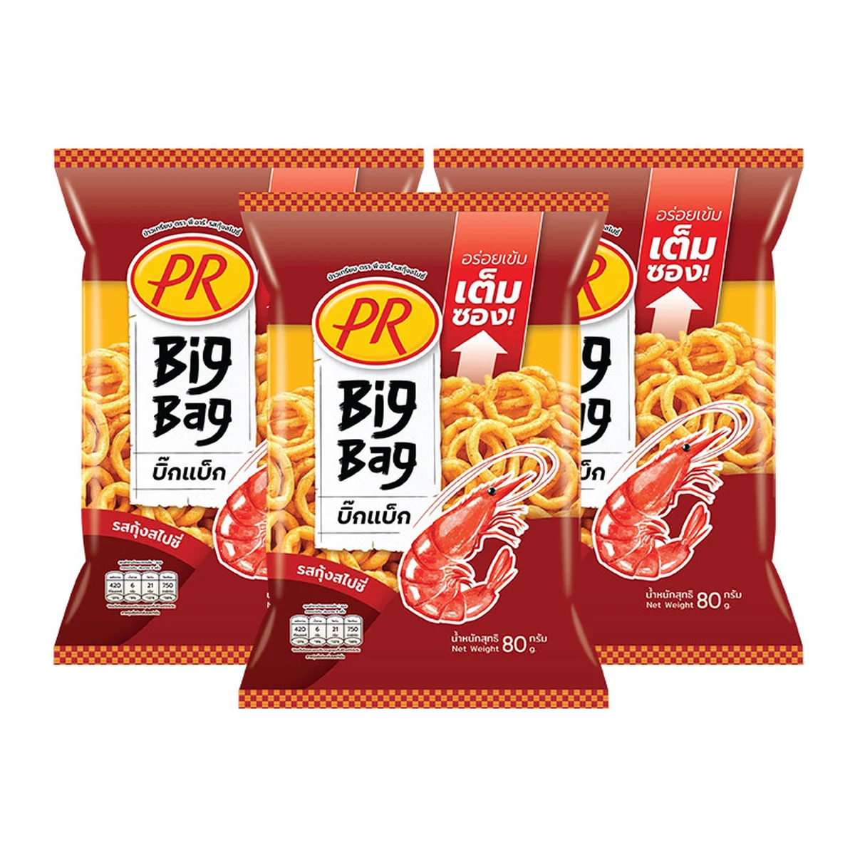 PR Rice Cracker Shrimp Spicy 80 g x 3