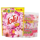 Thumbnail 1 of โอโม พลัส น้ำยาซักผ้า สูตรเข้มข้น ซากุระ บลอสซั่ม สีชมพู 120 มล. x 3