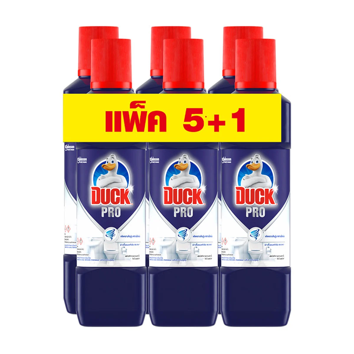 เป็ด น้ํายาล้างห้องน้ํา ขวดม่วง 450 มล. x 5+1