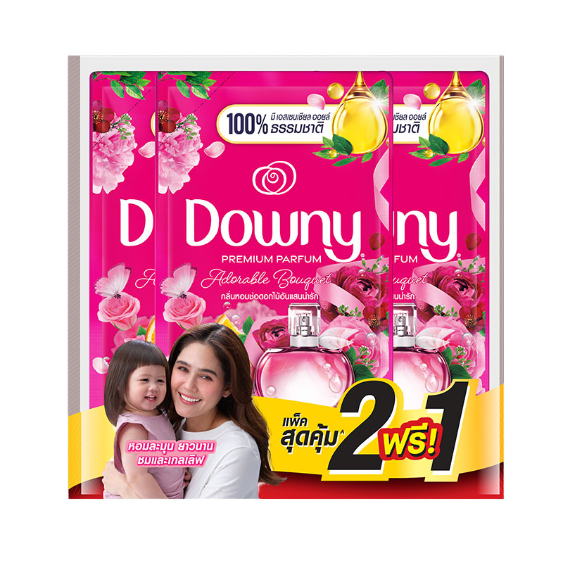 DOWNY Concentrated Softener Adorable Bouquet 450 ml x 2+1