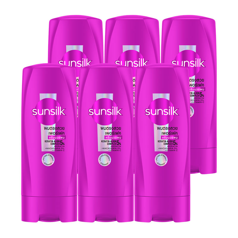 SUNSILK Hair Conditioner Perfect Straight Purple 60 ml x 6
