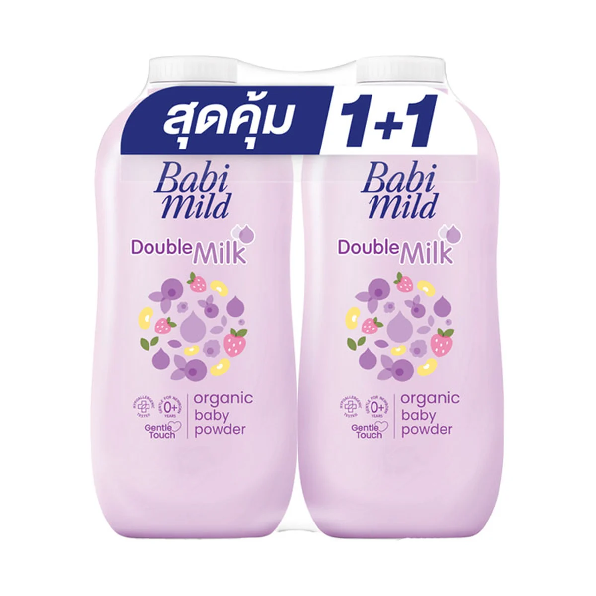 BABI MILD Talcum Double Milk 350 g x 2