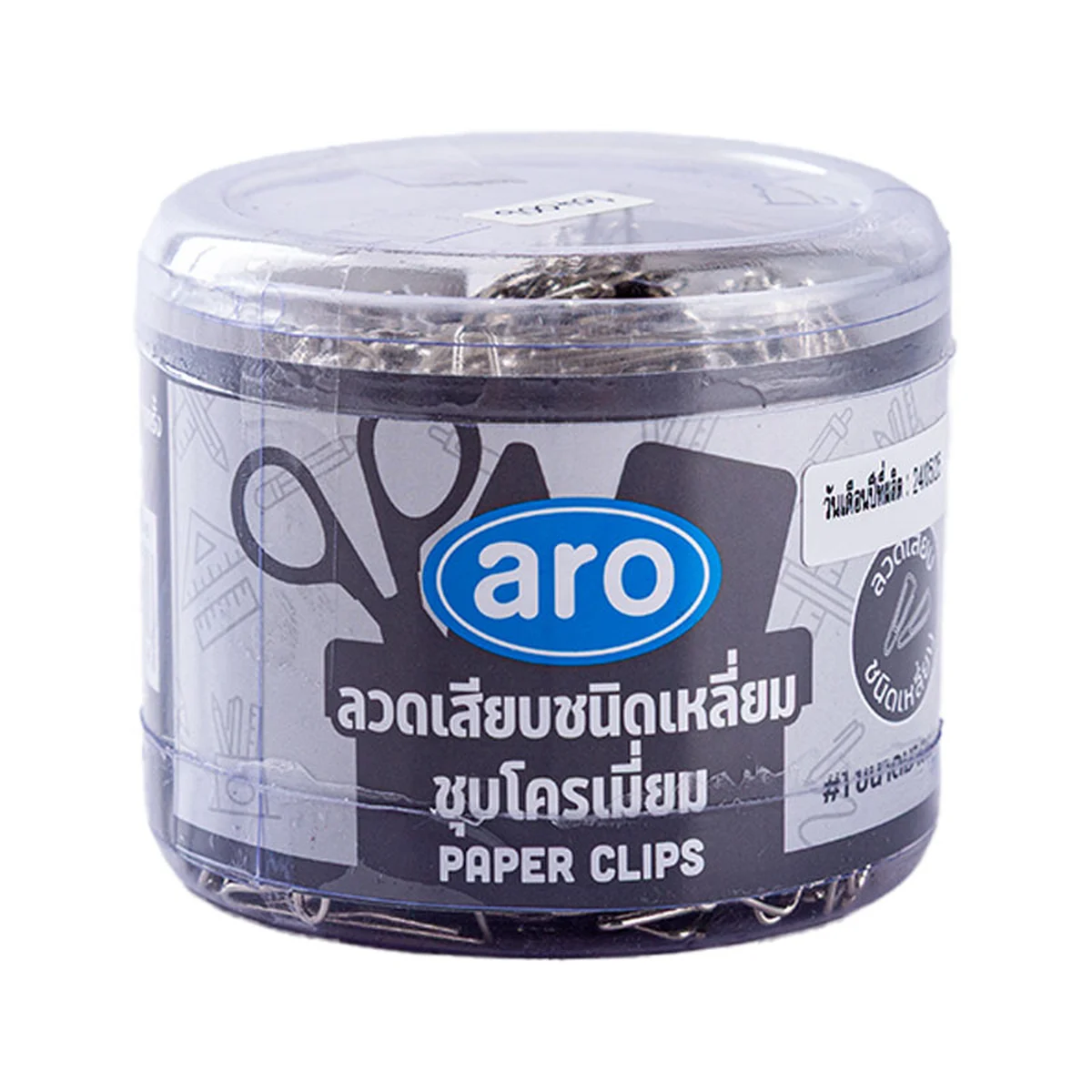 เอโร่  ลวดเสียบกระดาษชุบโครเมี่ยม เบอร์ 1 คละแบบ 500 ชิ้น