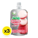 Thumbnail 2 of เจเล่ ดับเบิ้ล เยลลี่ ขนมเยลลี่ผสมวุ้นมะพร้าว รสลิ้นจี่ 125 กรัม แพ็ค 3 ซอง