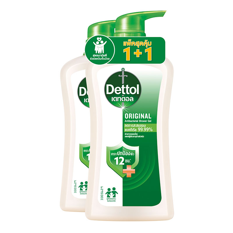 DETTOL Original Anti Bacterial Shower Gel 450 ml x 1+1