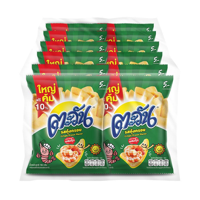 TAWAN Extruded Snack Shrimp 16 g x 12