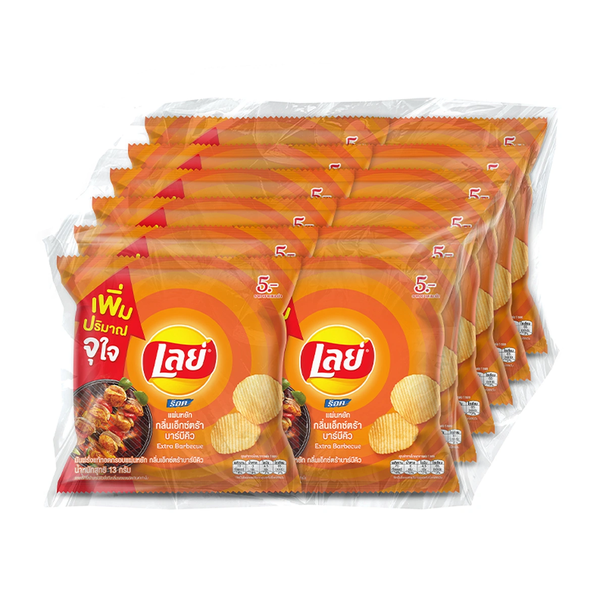 LAY'S Rock Potato Chips Extra BBQ 13 g x 12