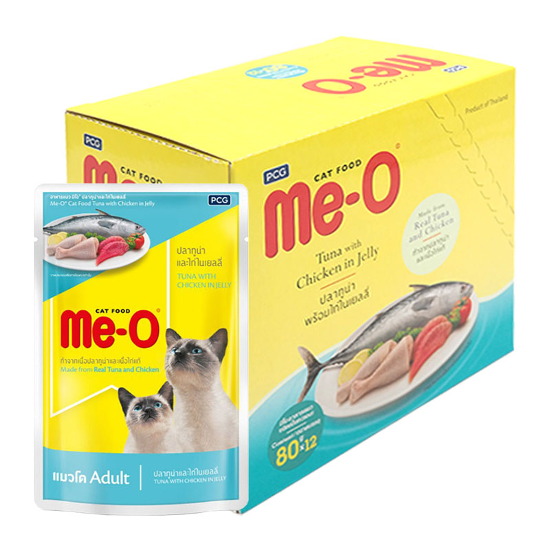 ME-O Pouch Tunachicken Jelly 80 g 12 sachets