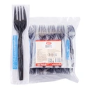 Thumbnail 1 of เอโร่ ส้อมดำห่อพลาสติก 15 ซม. 100 ชิ้น