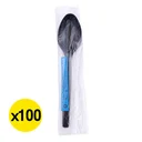 Thumbnail 2 of ช้อนดำห่อพลาสติก 15 ซม. x 100 คัน