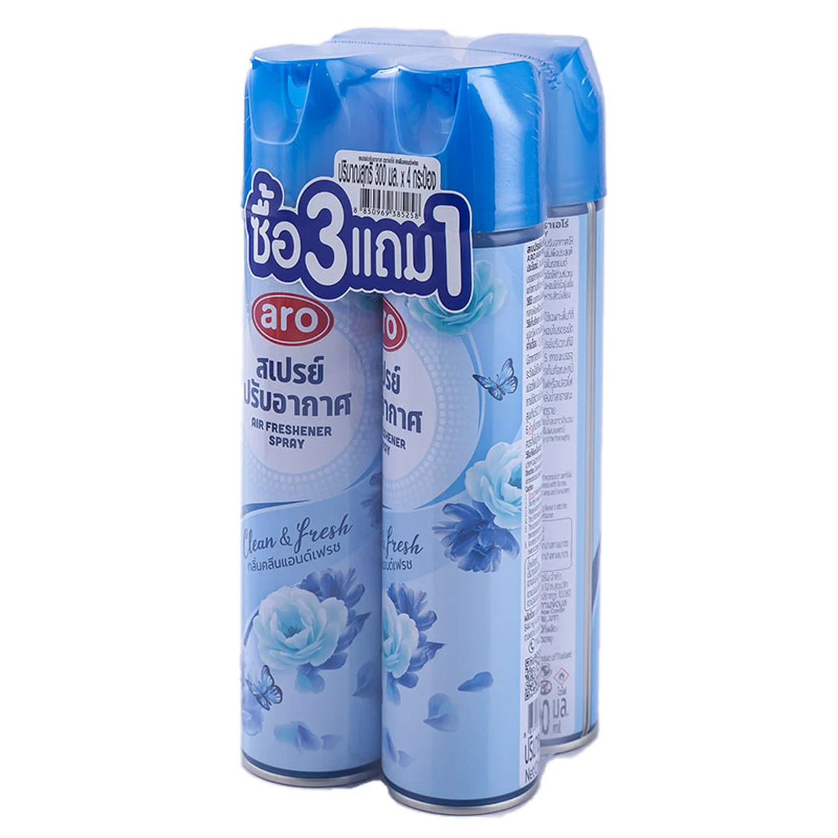 เอโร่ สเปรย์ปรับอากาศ กลิ่นคลีนแอนด์เฟรช 300 มล. X 3+1