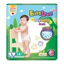 Thumbnail 1 of เบบี้เลิฟ เดย์ไนท์แพ้นท์ กางเกงผ้าอ้อมสำเร็จรูป ขนาดปกติ ไซส์ L 14 ชิ้น