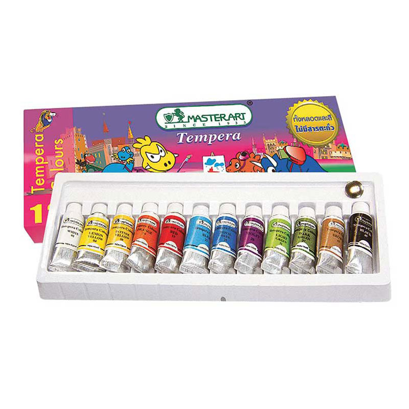MASTER ART Tempera Water 12 Colors 3 ml x 6