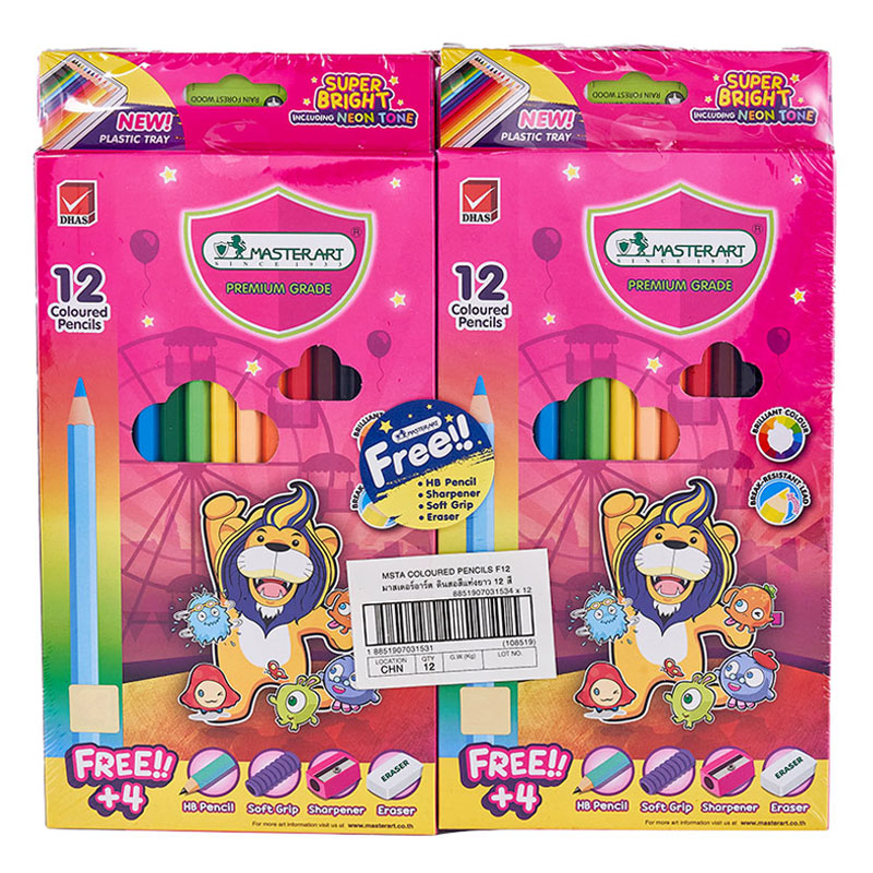 MASTER ART Long Colored Pencil 12 colors x 12
