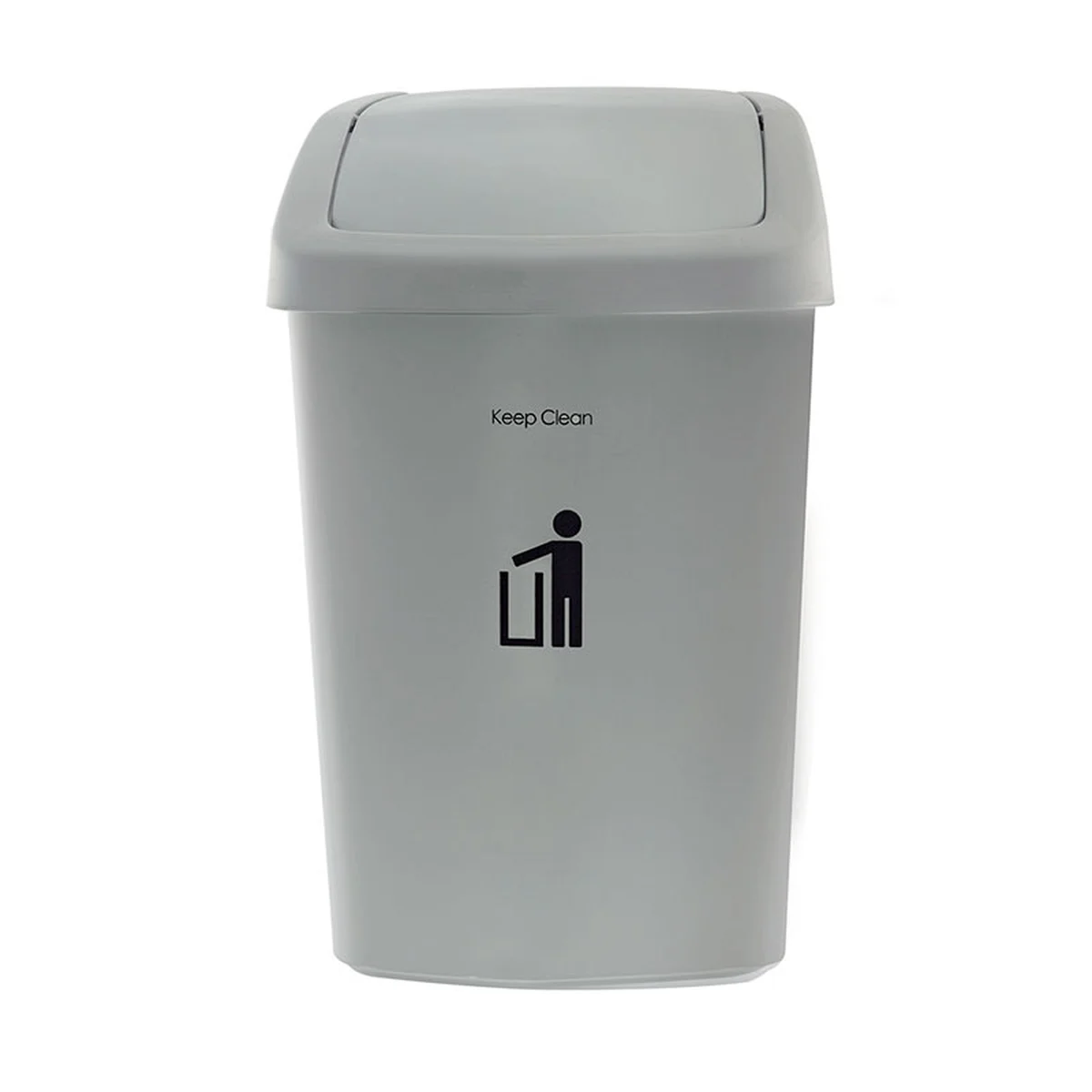ดีเคดับบลิว ถังขยะเหลี่ยมพื้นผ้า ขนาด 50 ลิตร รุ่น HH206P สีเทา