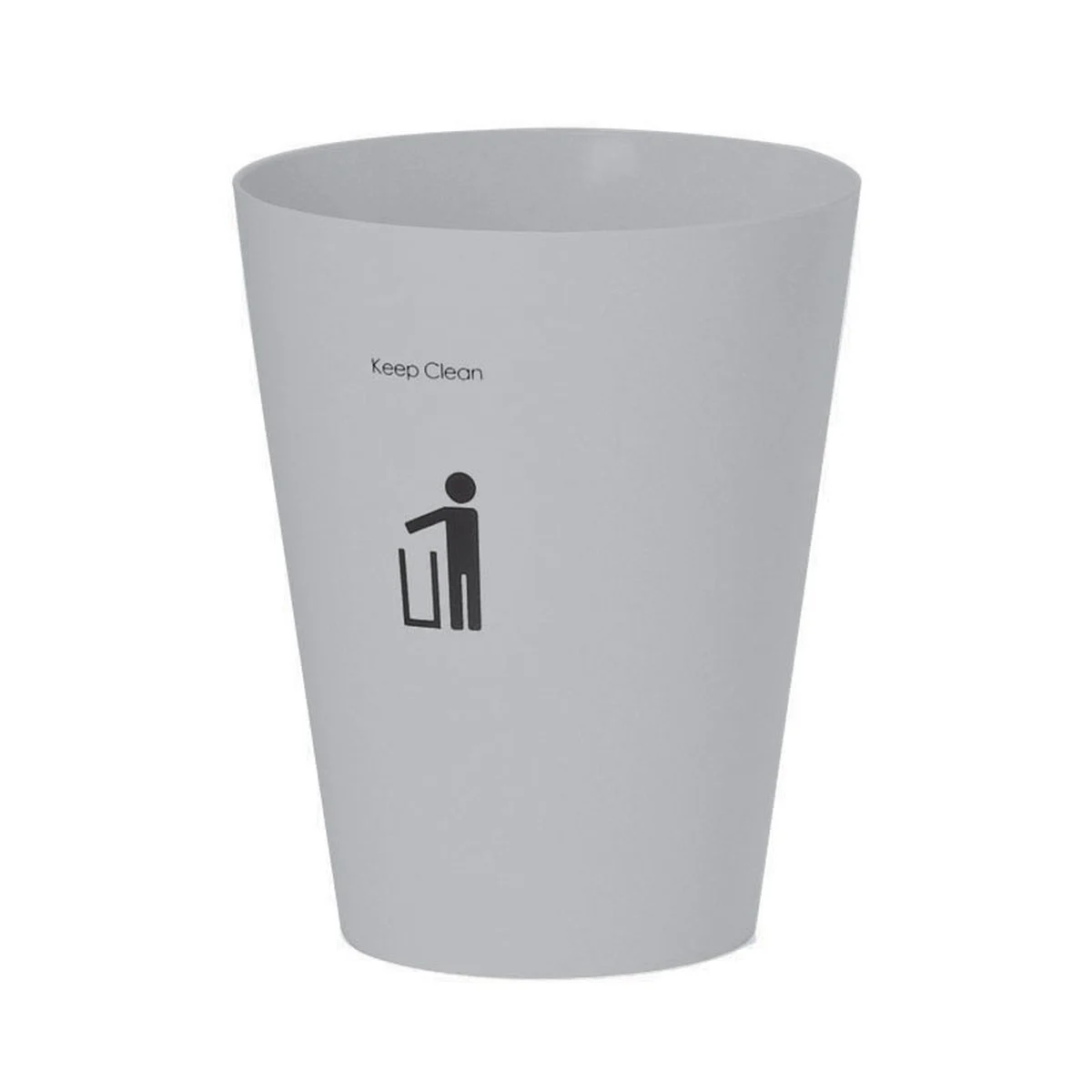 ดีเคดับบลิว ถังขยะทรงกลม สีเทาทึบ ขนาด 9 ลิตร