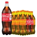 Thumbnail 1 of โค้ก เครื่องดื่มน้ำอัดลม รสออริจินัล น้ำตาลน้อยกว่า 1.25 ล. + 250 มล. x 12