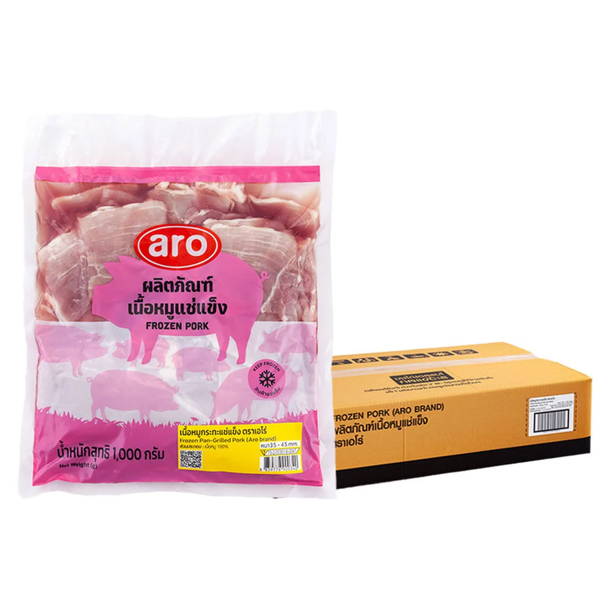 ARO FROZEN PAN GRILL PORK 4 MM 1 CARTON (1 KG X 10)
