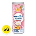 Thumbnail 2 of CALPIS LACTO Soft drink Carbonated Yogurt Peach Sakura 245 ml x 6
