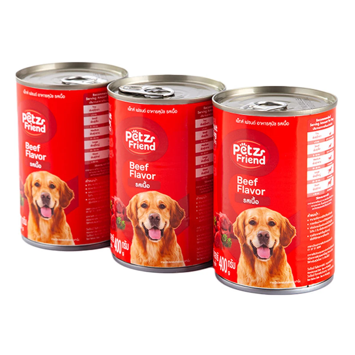 PETZ FRIEND Dog Food Beef 400 g x 3