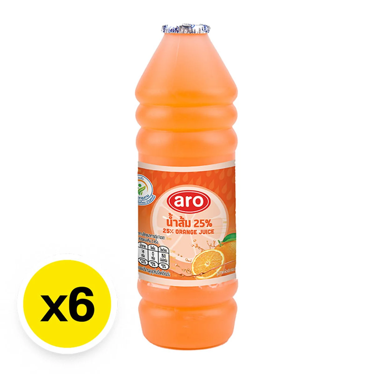 เอโร่ น้ําส้ม 25% 400 มล. x 6