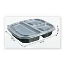 Thumbnail 3 of ARO 3 Compartment PP Food Container 1 l x 25