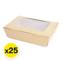 Thumbnail 2 of เอโร่ กล่องอาหารกระดาษ หน้าต่างใส 600 มล. x 25